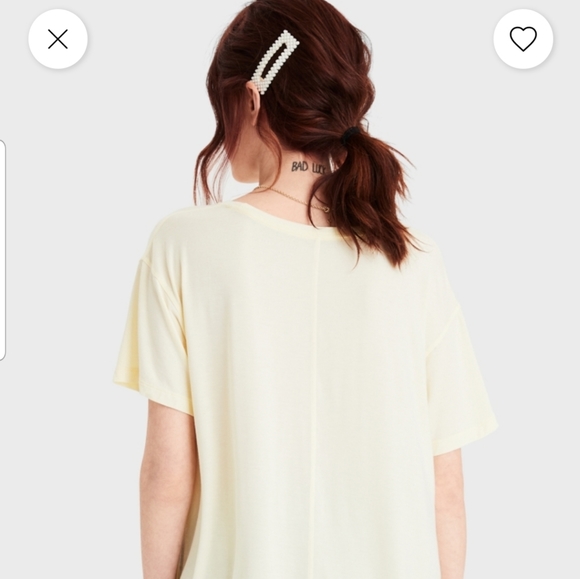 🧡AMERICAN EAGLEPleated Crew Neck T-Shirt - Picture 2 of 6